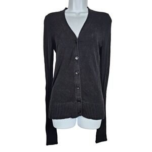 BCBGMaxazria Black Knit Boyfriend‎ Cardigan Women's Small